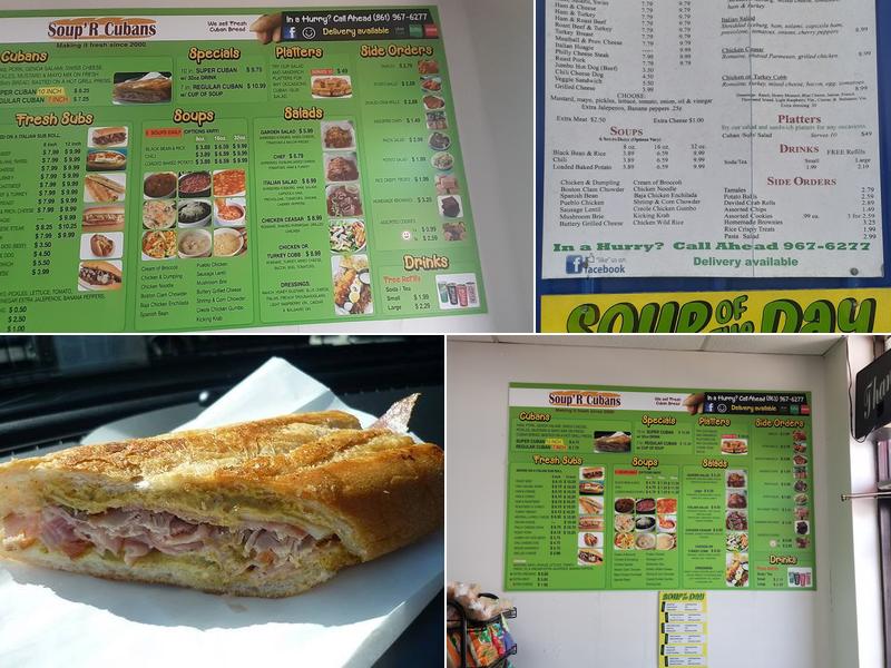 Soup'r Cubans Sandwich Shop Menu