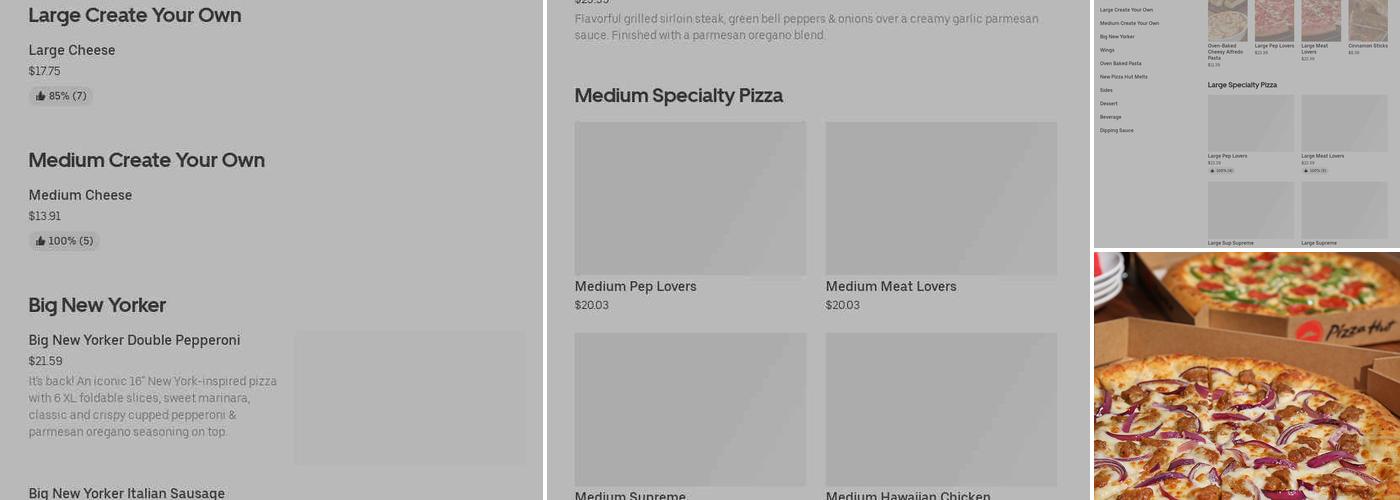 Pizza Hut Menu