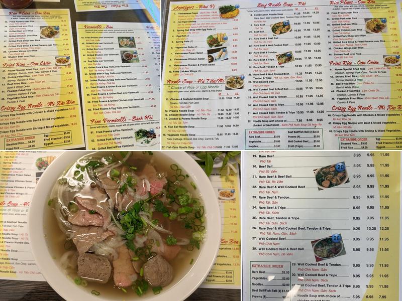 Pho Sam Menu
