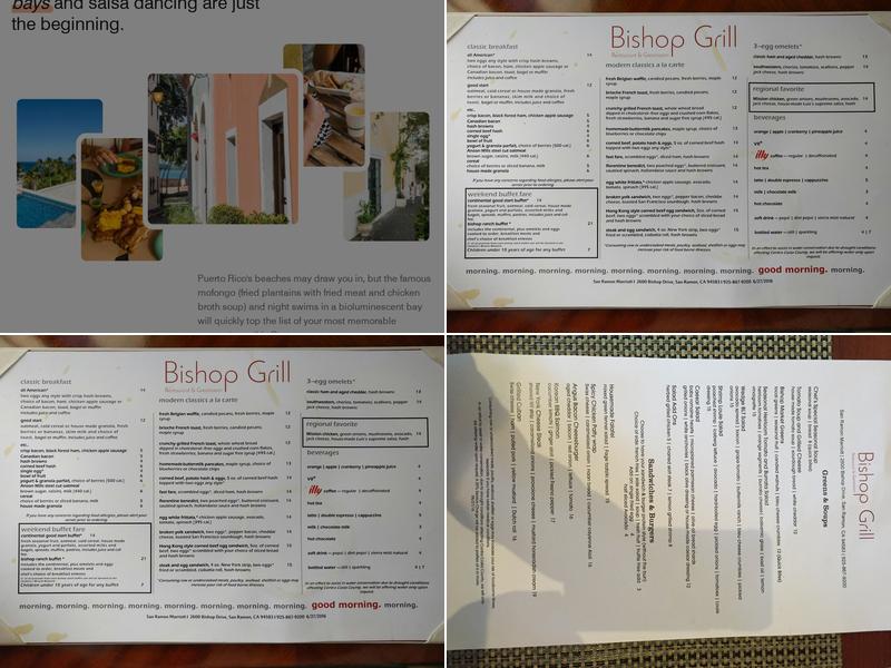 Bishop Grill Menu