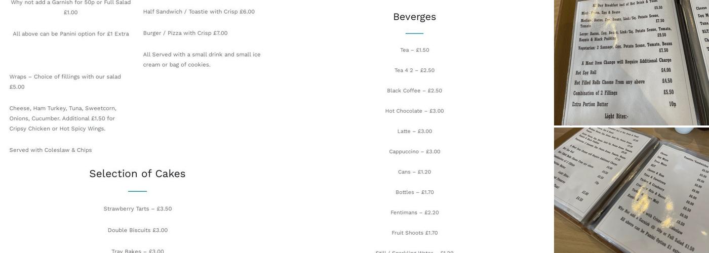 Loch Leven Lodges Menu