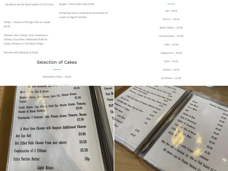 Loch Leven Lodges Menu