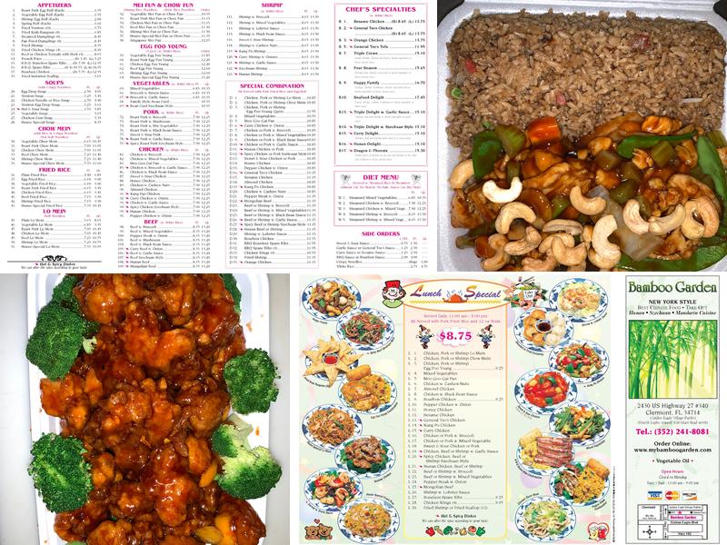 Bamboo Garden Chinese Food Menu