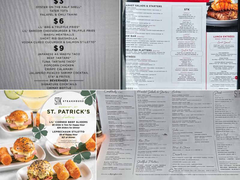 STK Steakhouse Menu