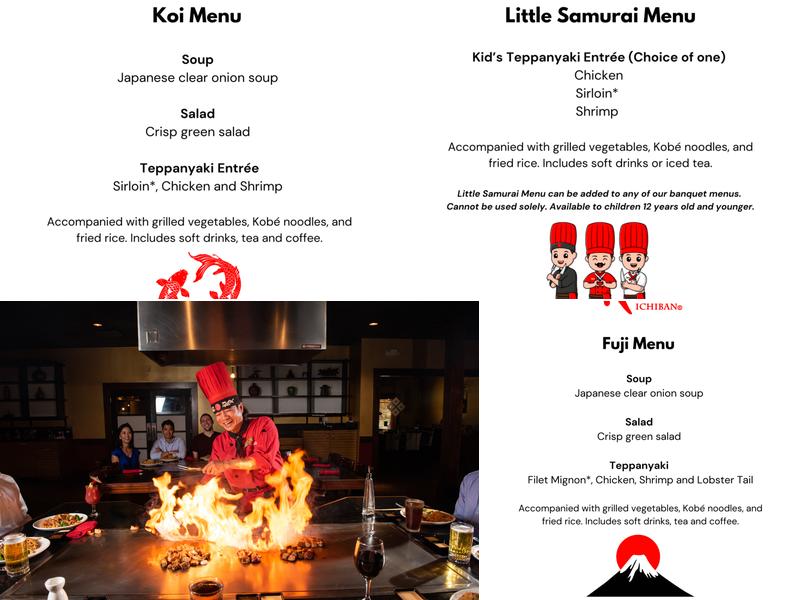 Kobé Japanese Steakhouse - Kissimmee Menu