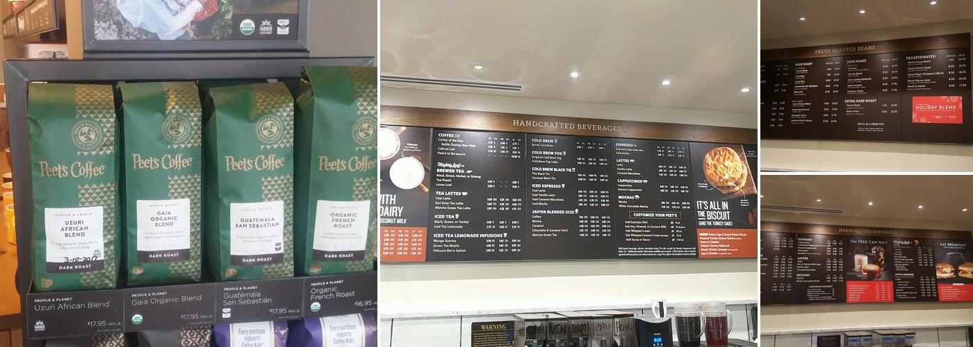 Peet's Coffee Menu