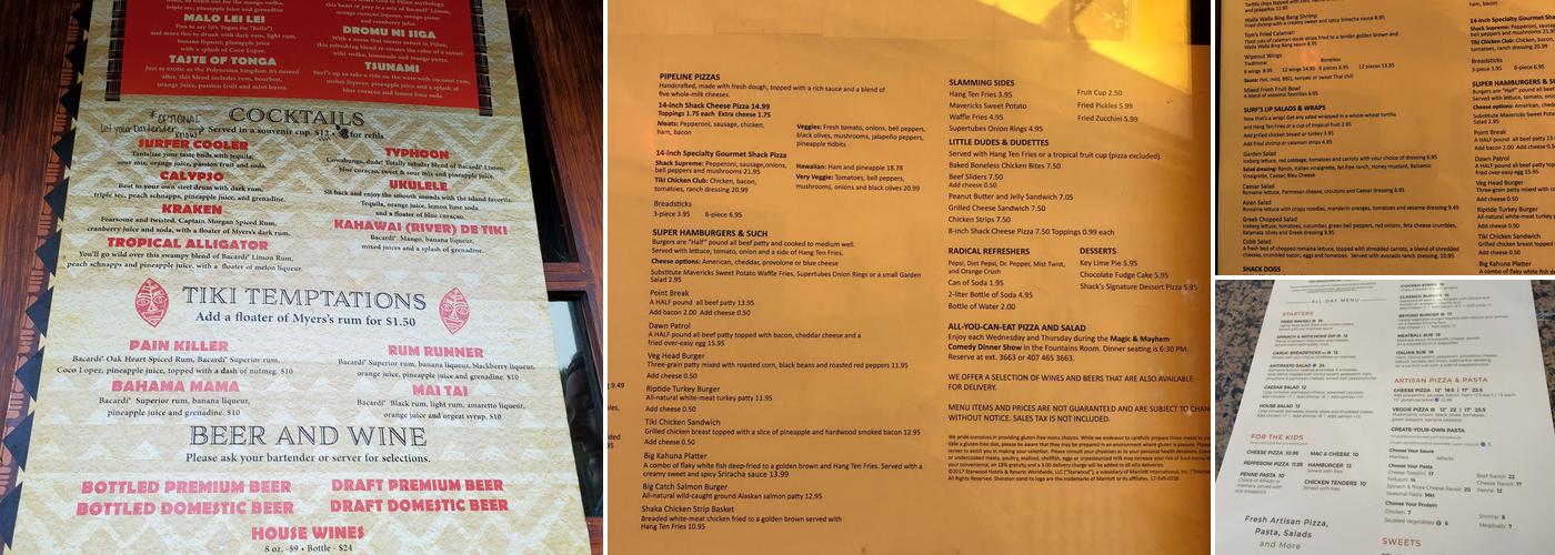 Azzula Menu