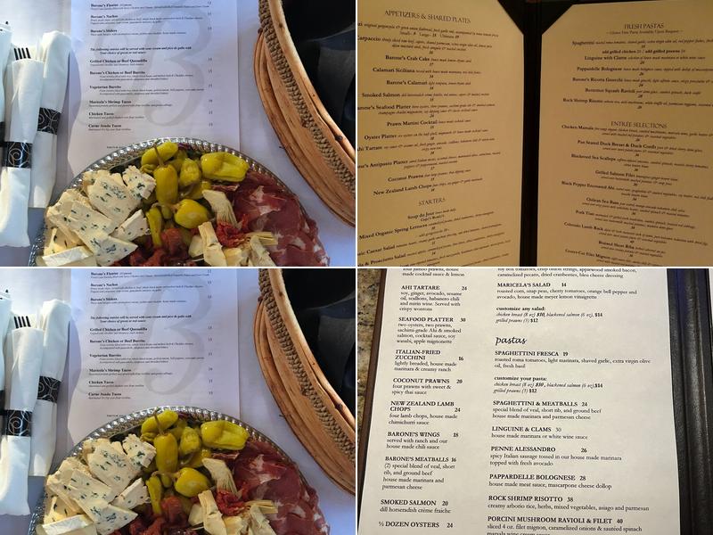 Barone's Restaurant Menu