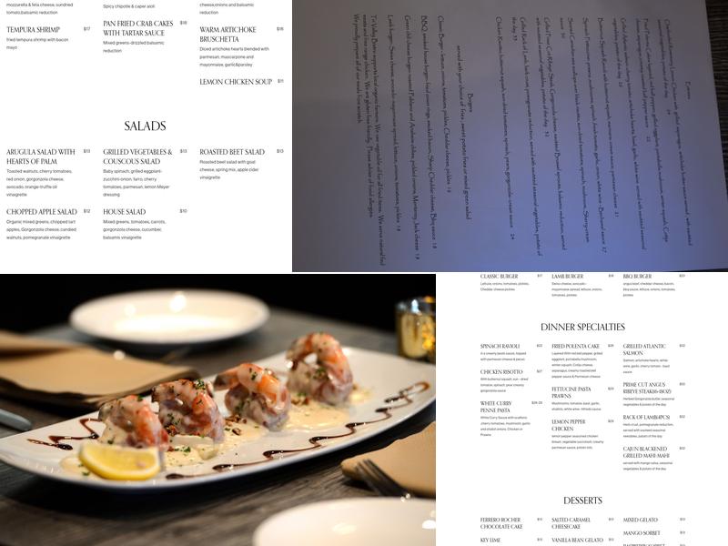 Tri Valley Bistro Menu