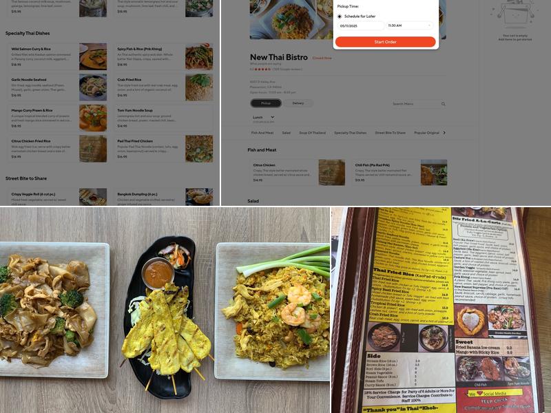 New Thai Bistro Menu