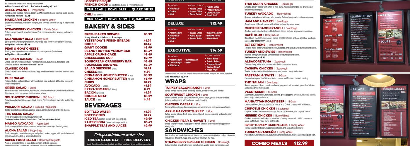 Apple Spice Junction Menu