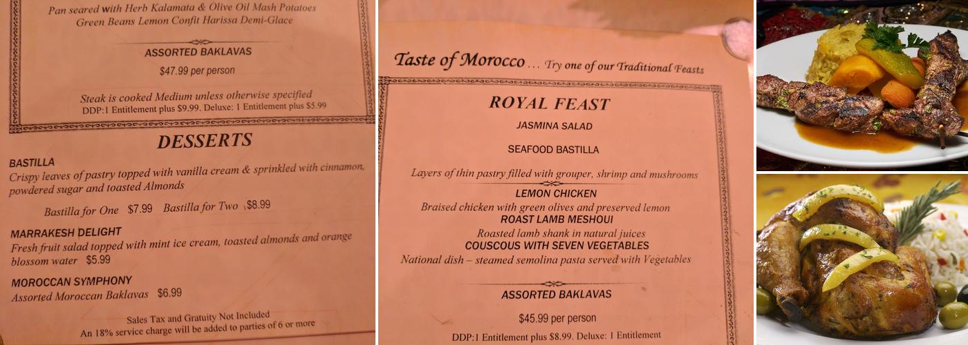 Restaurant Marrakesh Menu