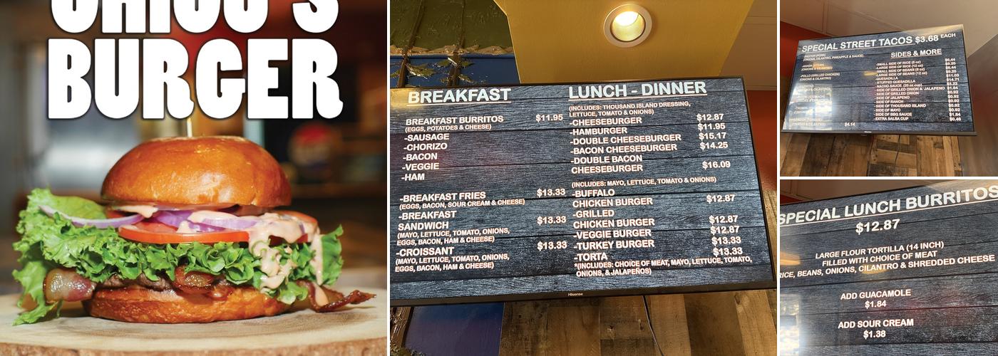 Chico's Burger Menu