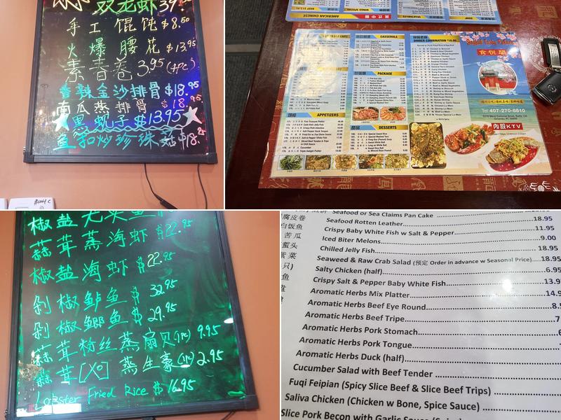 Joyful Tasty Palace Menu