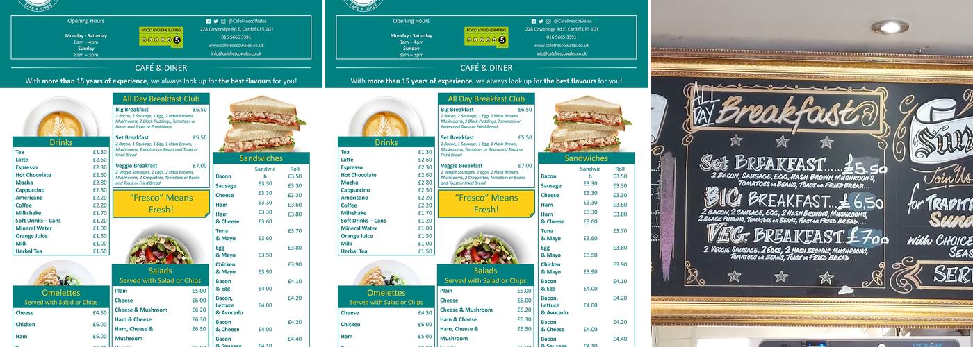 Cafe Fresco Menu