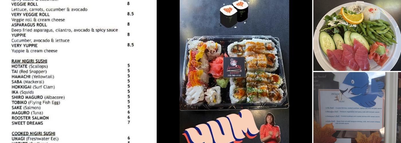 Amerikan Ni Sushi Menu