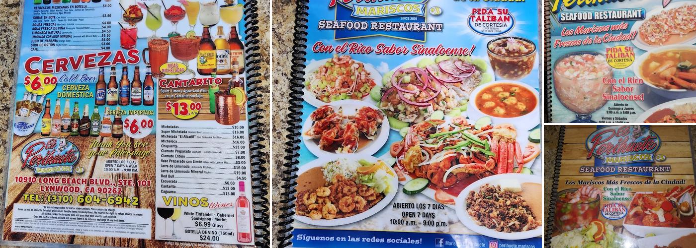 Mariscos El Perihuete Menu