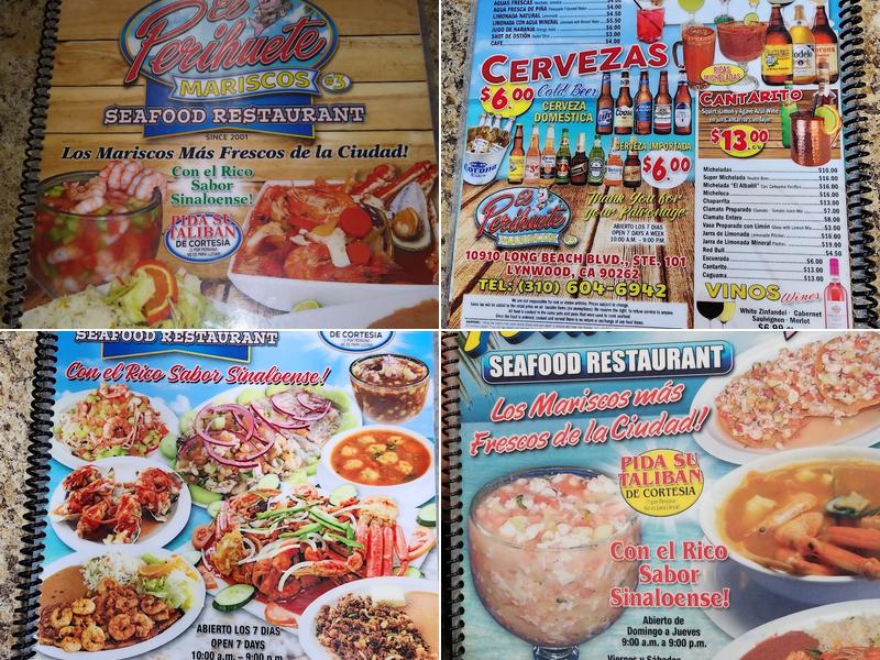 Mariscos El Perihuete Menu