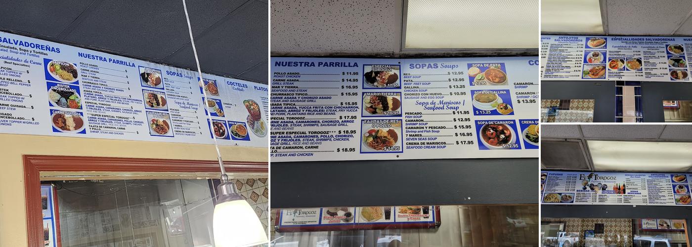 El Torogoz Pupuseria Menu
