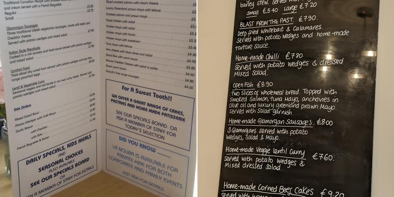 La Nouba Menu