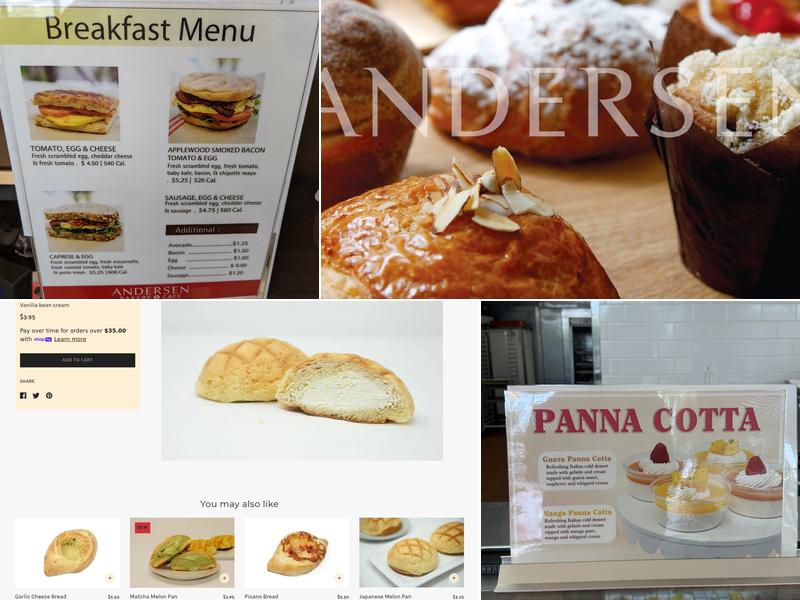 Andersen Bakery Menu