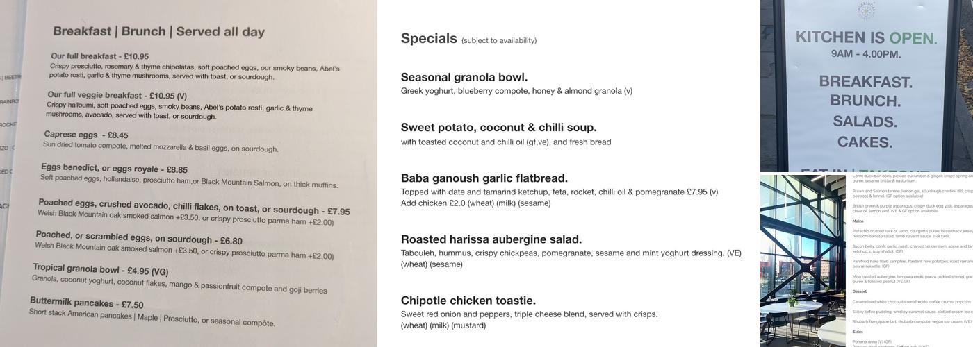 milk&sugar cafe & garden Menu