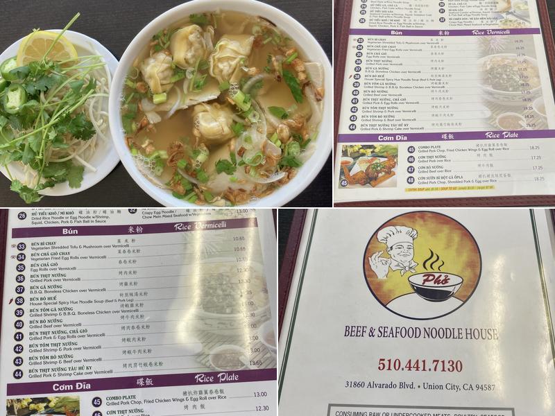 Pho Pasteur Restaurant Menu
