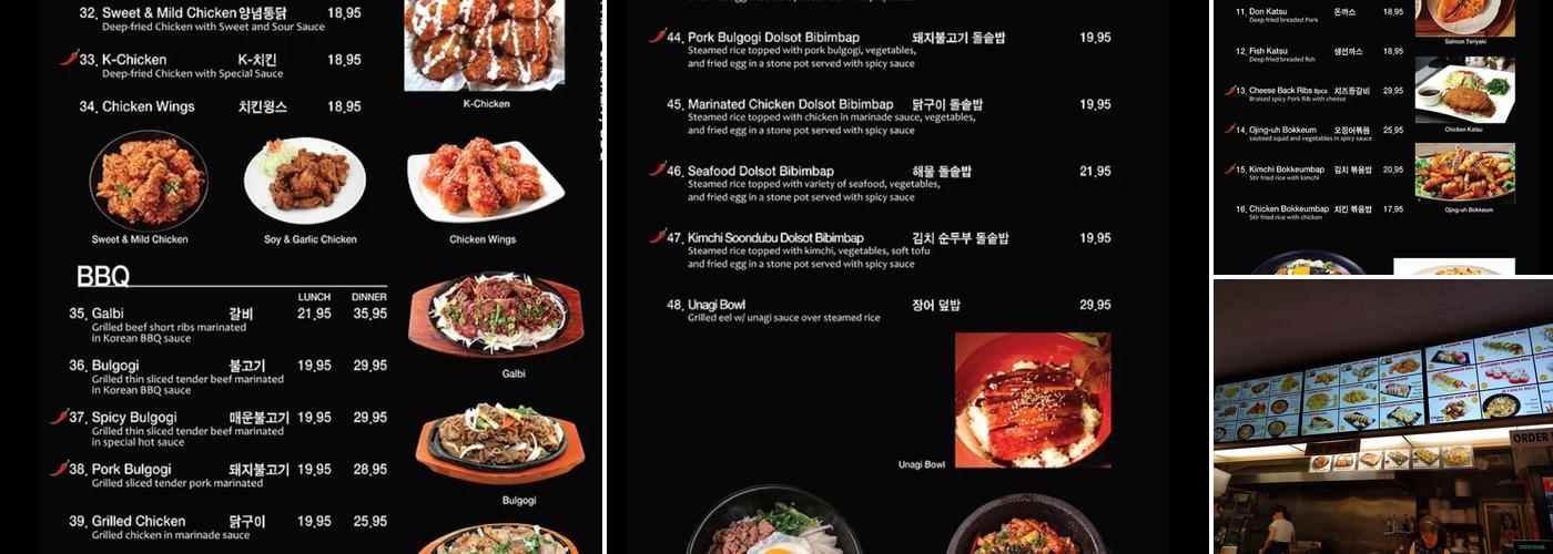 K Kitchen & Fish Day Menu