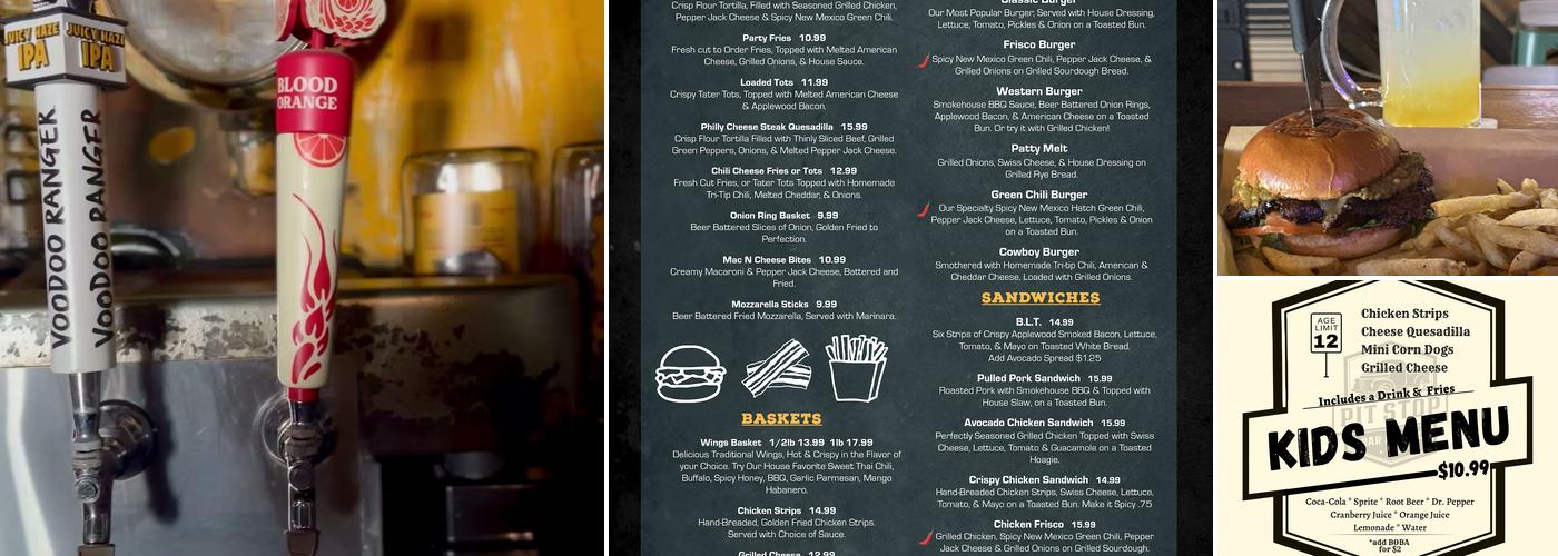Pit Stop Bar & Grill Menu