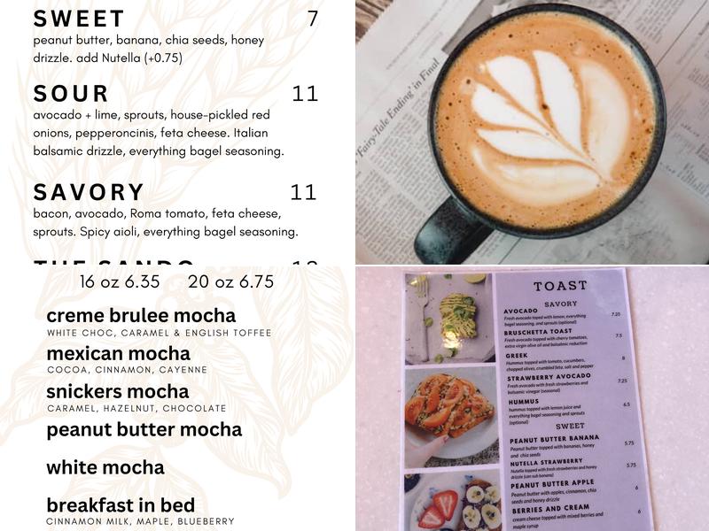 JoStella Coffee Company Menu