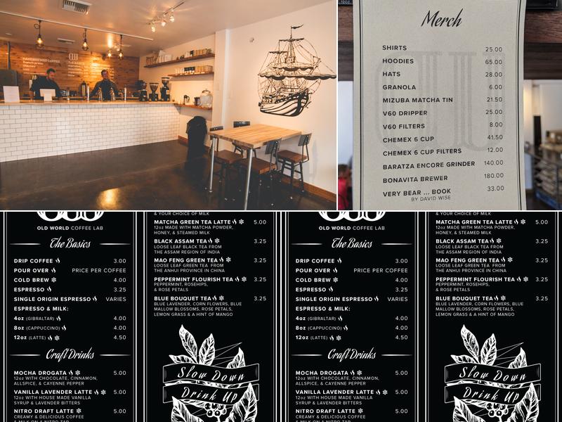 Old World Coffee Roasters - Midtown Menu