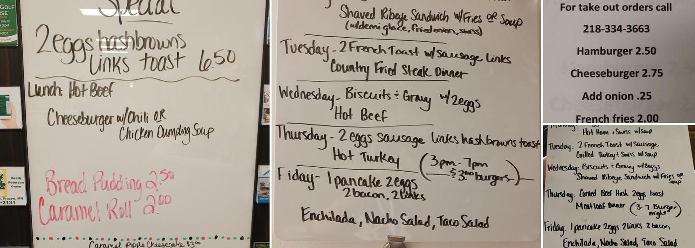 The Palace Cafe Menu