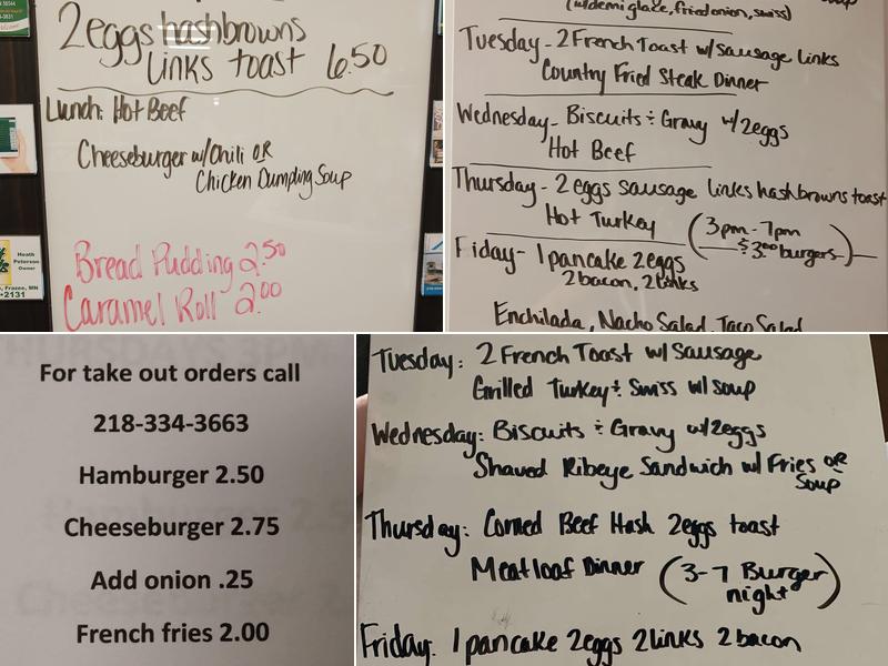 The Palace Cafe Menu