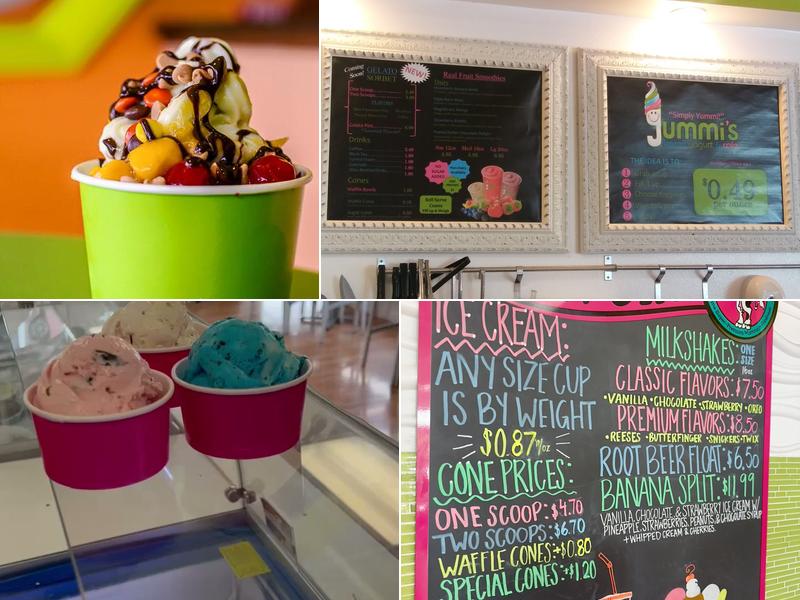 Yummis Frozen Yogurt and Cafe Menu