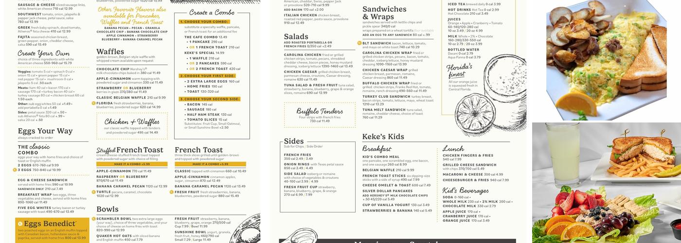Keke's Breakfast Cafe Menu