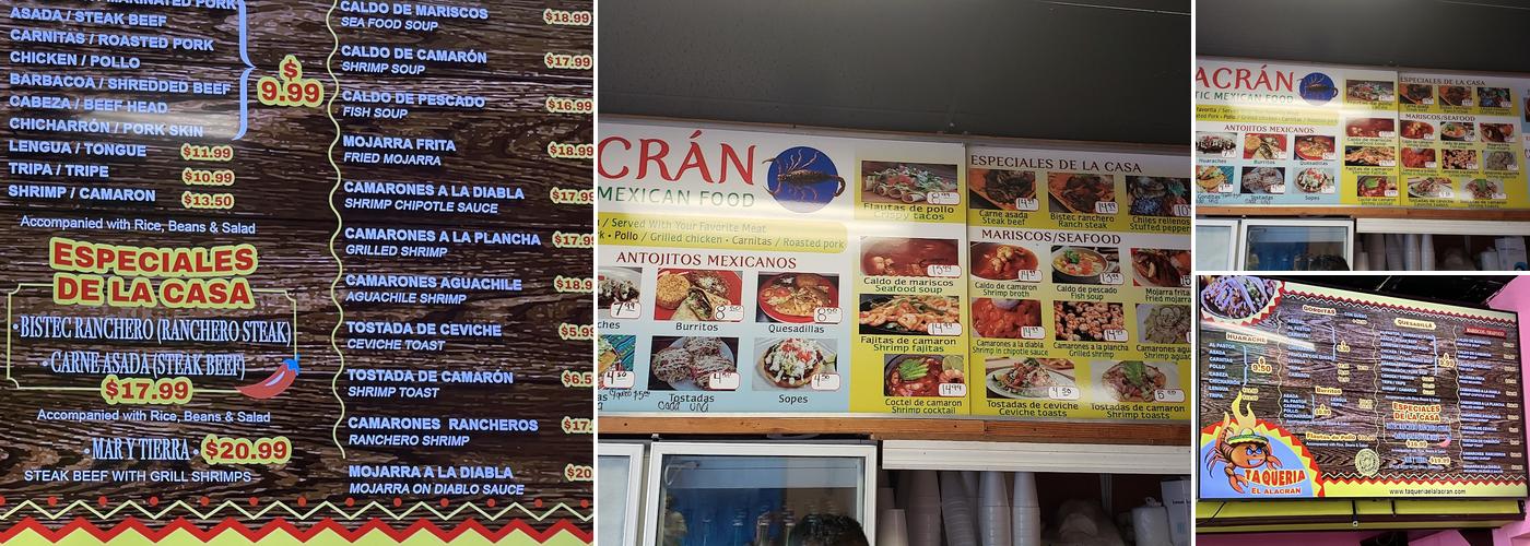 El Alacrán Taquería Menu