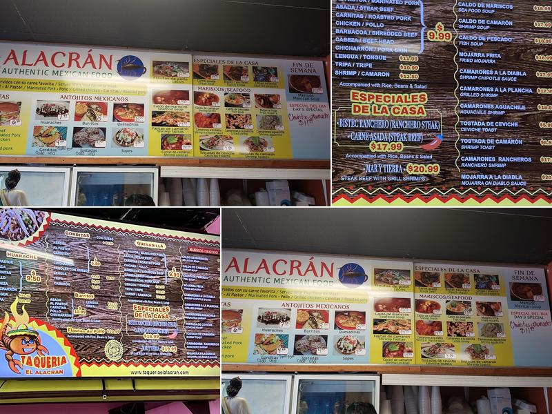 El Alacrán Taquería Menu
