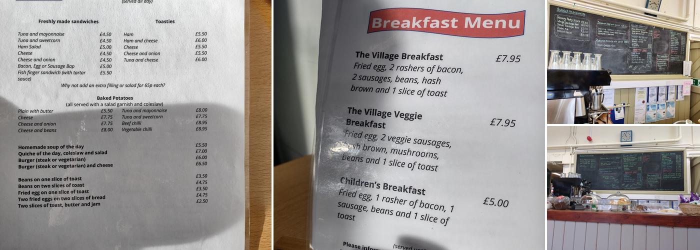 Llandegla Community Shop & Cafe Menu