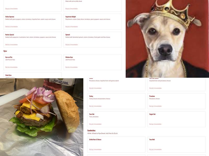 Rustica Pizzeria’s Menu