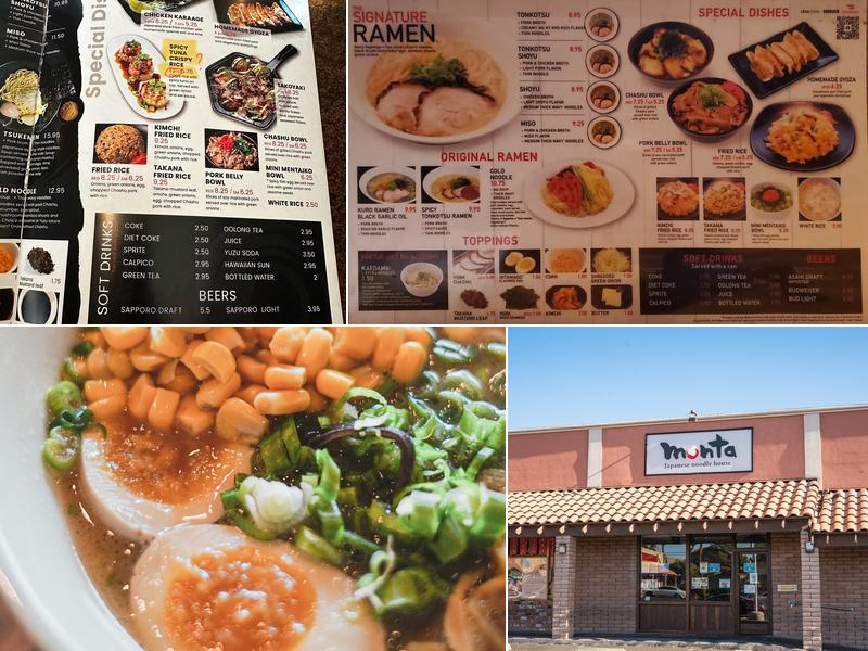 Monta Ramen Menu