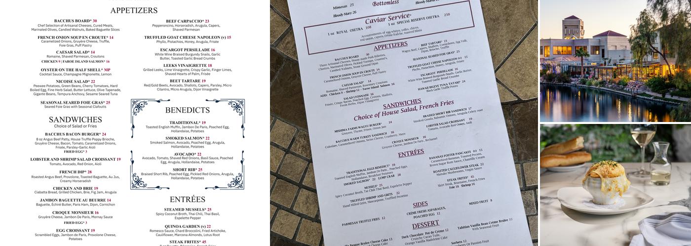 Marché Bacchus Menu