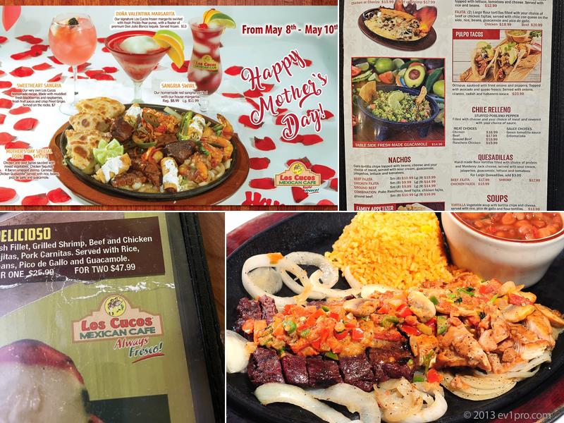 Los Cucos Mexican Cafe Menu
