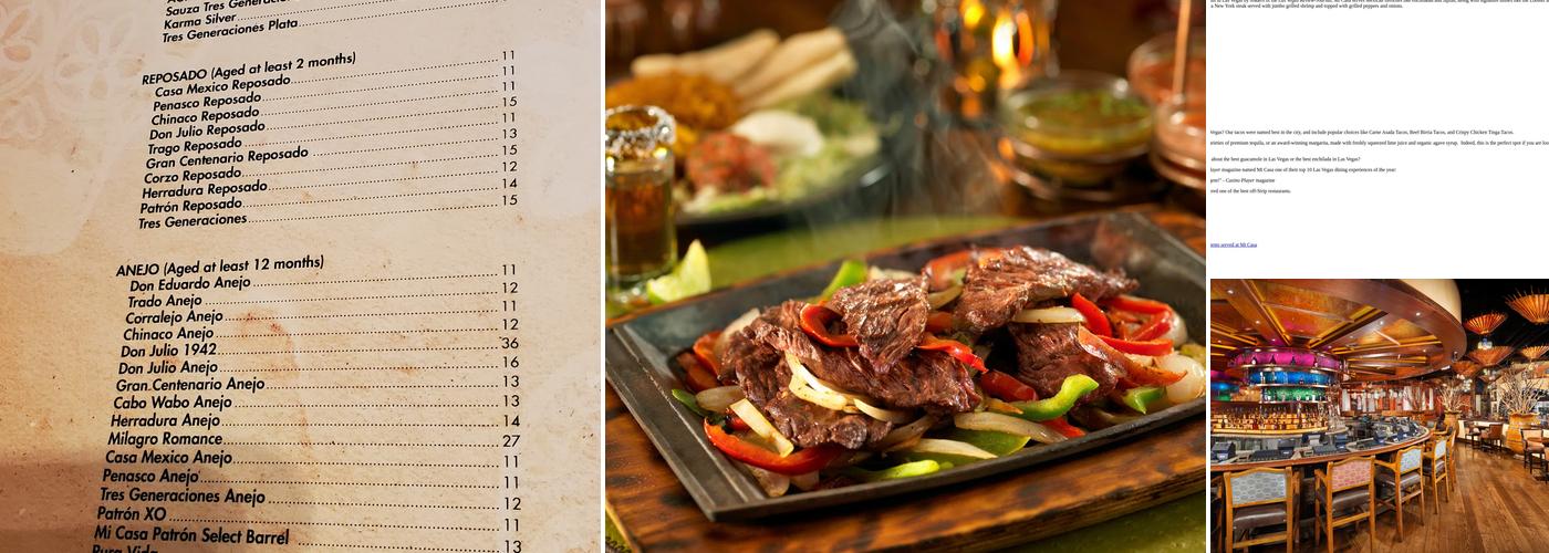 Mi Casa Grill Cantina Menu