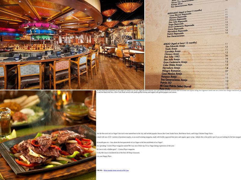 Mi Casa Grill Cantina Menu