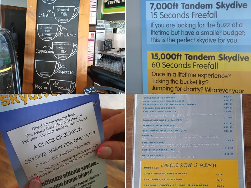 The Aviator Coffee Bar and Restaurant Menu