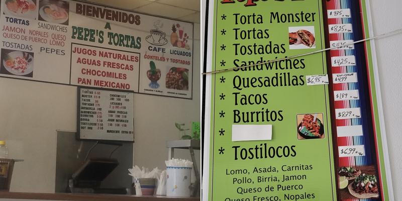 Pepe's Tortas Menu