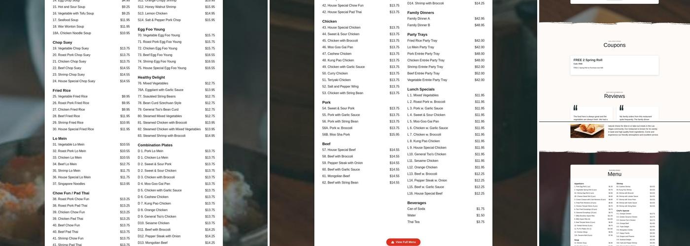 Chopstix Menu