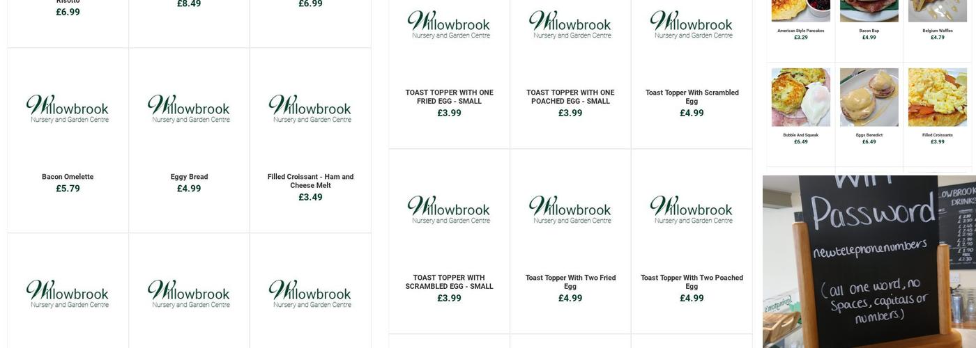 Willowbrook Cafe and Tea Room Menu