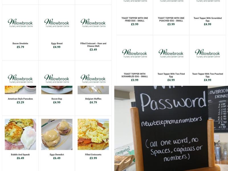 Willowbrook Cafe and Tea Room Menu