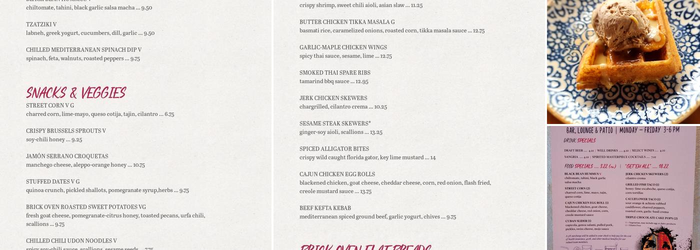 Café Tu Tu Tango Menu